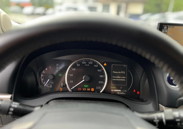 Lexus CT cena 63000 przebieg: 78360, rok produkcji 2019 z Tyszowce małe 277